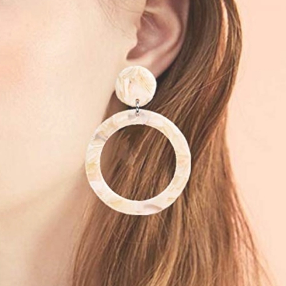 Marbled Acrylic Earrings